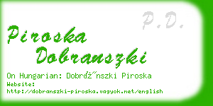 piroska dobranszki business card